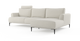 Brosa Como Motion Modular Sofa with Chaise (Seashell White, Right Chaise)