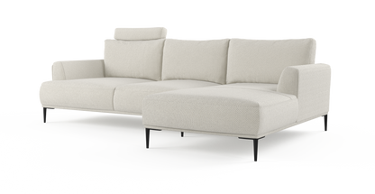 Brosa Como Motion Modular Sofa with Chaise (Seashell White, Right Chaise)