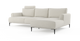 Brosa Como Motion Modular Sofa with Chaise (Seashell White, Right Chaise)