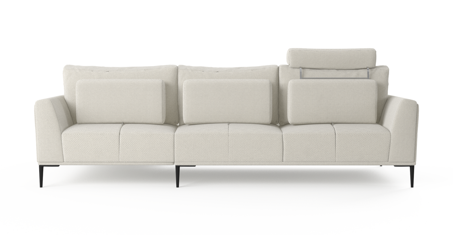 Brosa Como Motion Modular Sofa with Chaise (Seashell White, Right Chaise)