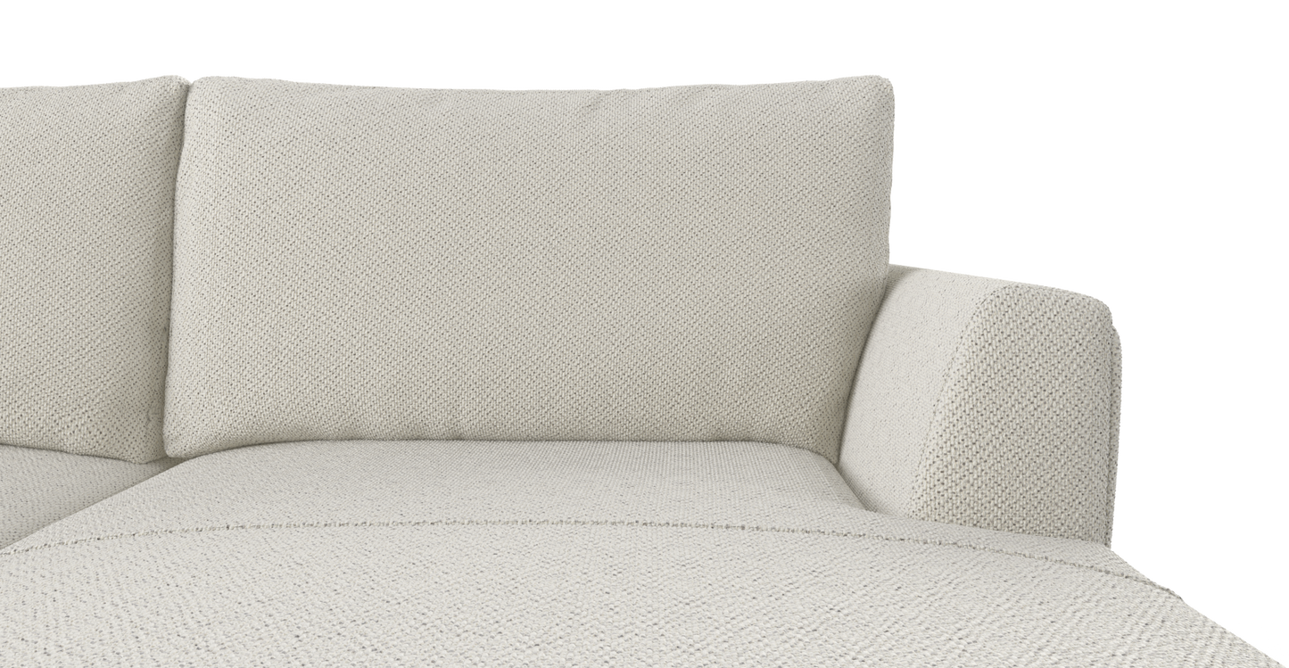 Brosa Como Motion Modular Sofa with Chaise (Seashell White, Right Chaise)