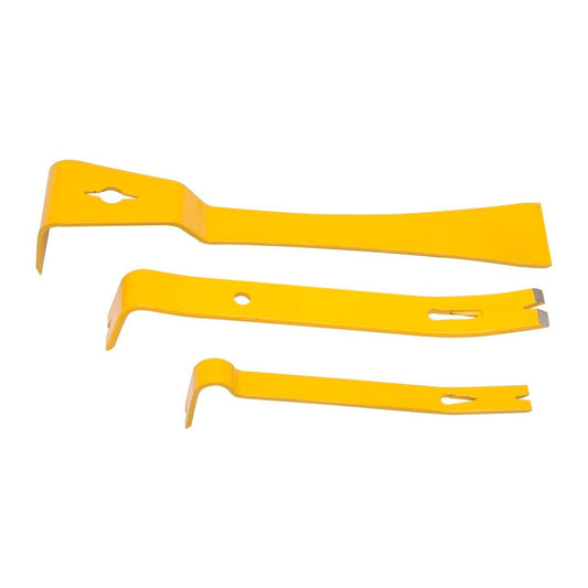 Stanley 3 Piece Light Duty Pry Bar Set - 12cm, 17cm, 30cm - Steel - Auzzistore