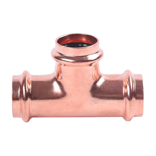 SmarteX-PRESS Equal Tee - 20mm - Copper - Flame-Free Installation - Auzzistore