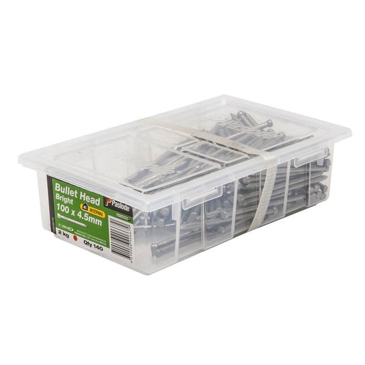 Paslode Bullet Head Nail 100mm 4.5mm Bright Steel 2kg Pack - Auzzistore