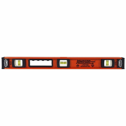 Johnson 600mm 24 Inch Heavy Duty I Beam Aluminium Level - Non-Slip Grips - Auzzistore