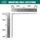 Carinya Angle Bracket 380x380mm Galvanised Steel Heavy-Duty Support