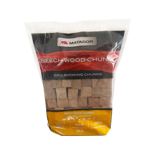Matador Beech Wood Smoking Chunks - 3kg - Natural - Sweet Nutty Flavor