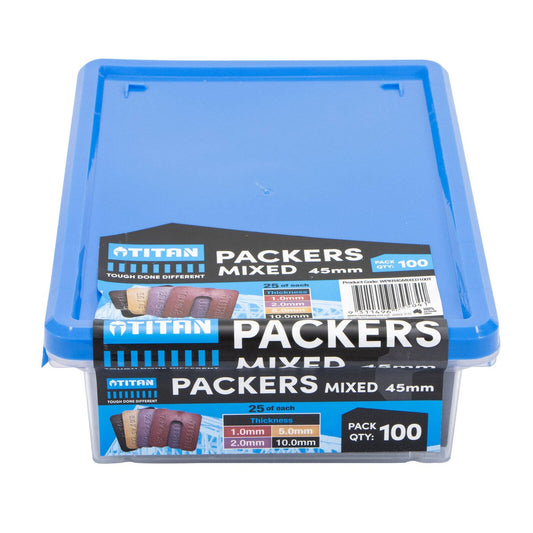 Titan 45mm Mixed Window Packers - 100 Piece - 1mm to 10mm Sizes - Durable Support - Auzzistore