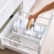 EzyStorage White Expanding Cookware Organiser - 36-58cm - 6 Dividers