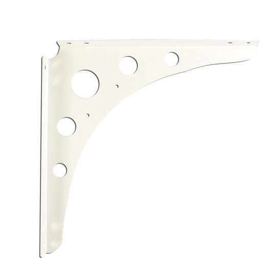 Carinya Euro Bracket 200 x 200 x 25mm Steel White Durable Design - Auzzistore