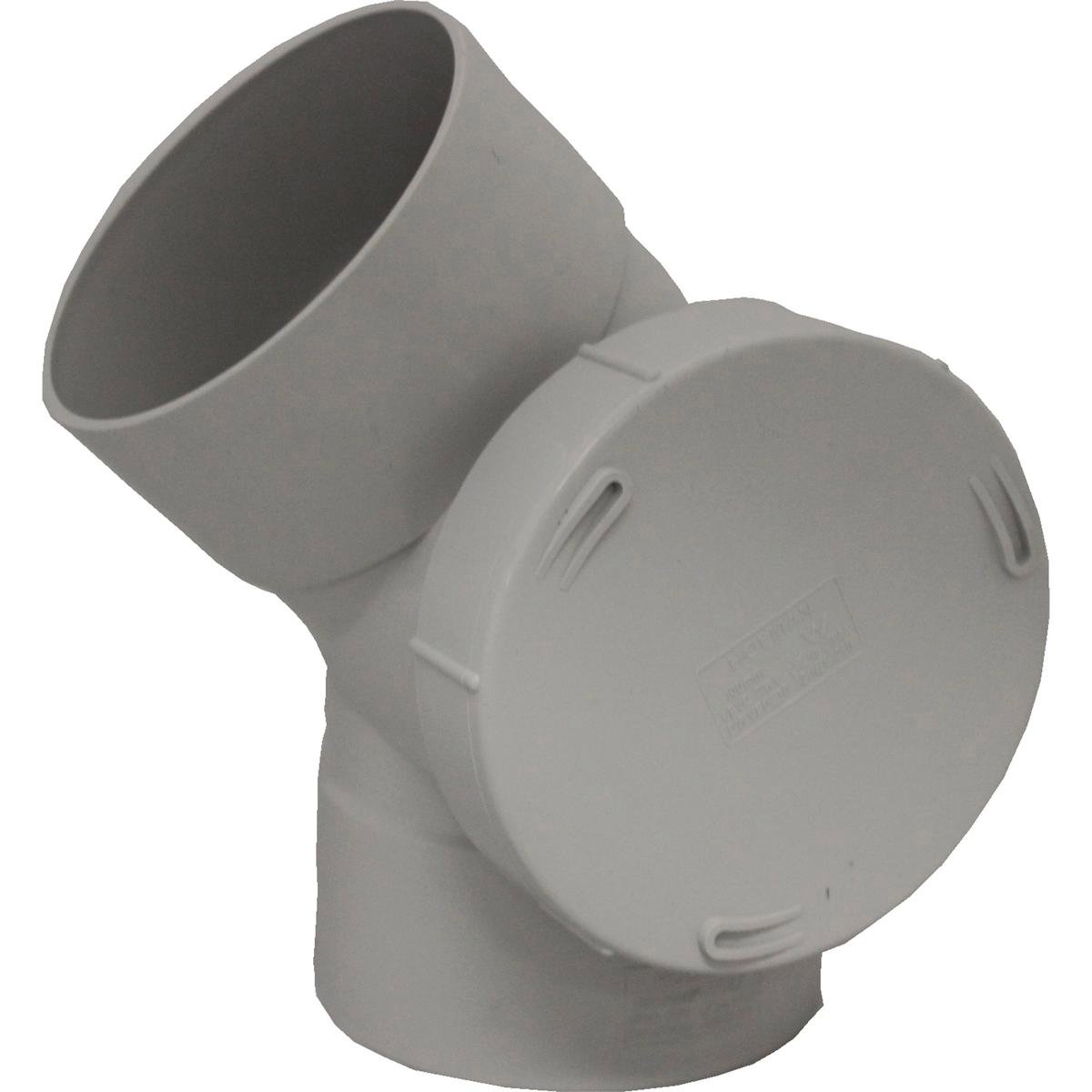 Holman 100mm x 45 Degree DWV PVC Female Side Access Bend