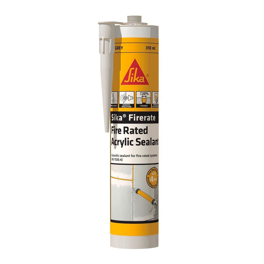 Sika Firerate Acrylic Sealant 310ml Grey Fire Resistance Weatherproof - Auzzistore