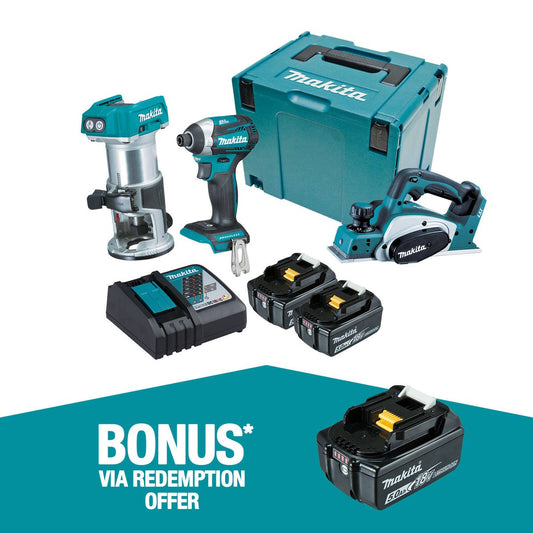 Makita Brushless 3 Piece Combo Kit DLX3098TJ - 320mm x 395mm x 290mm - Efficient Tools - Auzzistore