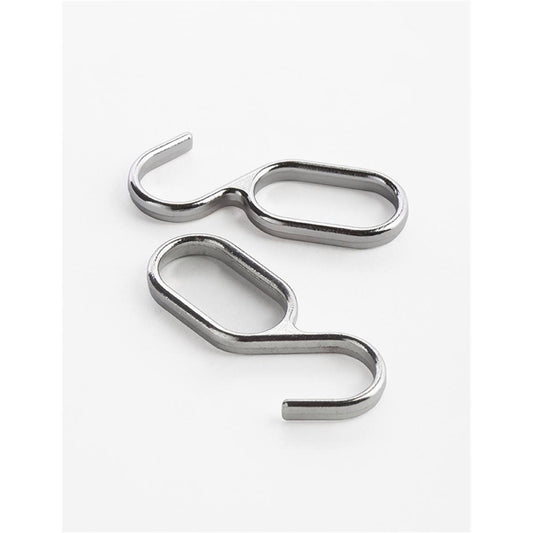 Sandleford Chrome Hanging Hook 2 Pack - 19mm Oval Rail - Zinc Alloy - Auzzistore