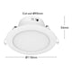 Arlec 9W Tri Colour Dimmable LED Downlight - 5 Pack - 110mm - White