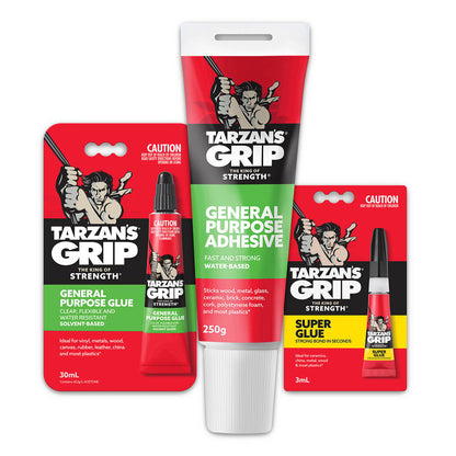 Tarzan S Grip Super Glue 3ml - Fast-Setting Multi-Purpose Adhesive