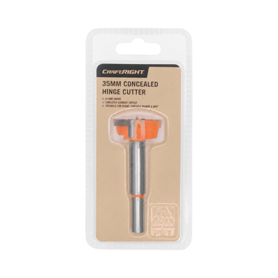 Craftright 35mm Concealed Hinge Cutter - Steel - 9.5mm Shank - Durable