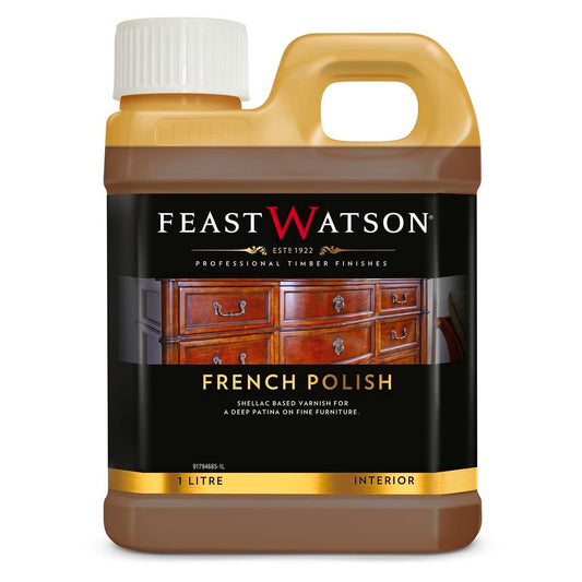 Feast Watson French Polish - 1L - Shellac Based - High Gloss Finish - Auzzistore