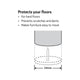 Surface Gard Round Castor Cup 4 Pack - Brown - 34mm