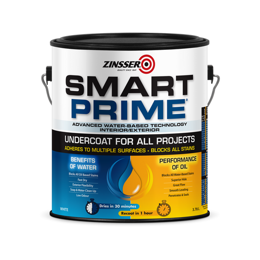 Zinsser Smart Prime Undercoat - 3.78L - Water Based - Low Odour - Auzzistore