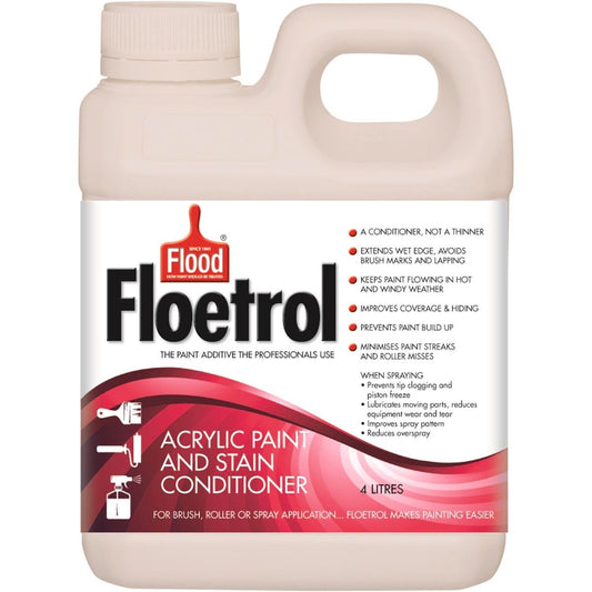 Flood Floetrol 4L Acrylic Paint Conditioner - Improves Coverage - Easy Flow - Auzzistore