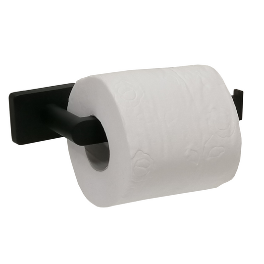Barelli Matte Black Rigoni Single Toilet Roll Holder - 180mm x 42mm x 70mm – view 2