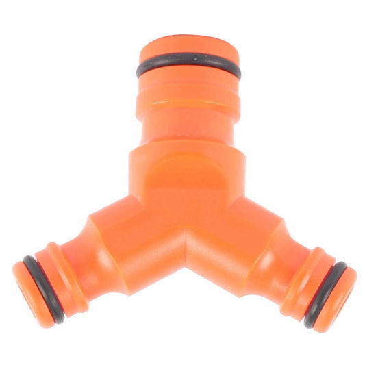 Pope Hose Coupler 18mm to 2 x 12mm - Orange - Lightweight - Leak Resistant - Auzzistore