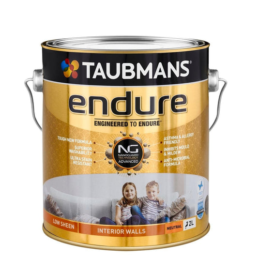Taubmans 2L Neutral Low Sheen Endure Interior Walls Paint - Stain Resistant - Low Odour - Auzzistore