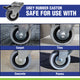 Easyroll Castor Xpan Kit - 100mm - Grey Rubber - 120kg Load Rating