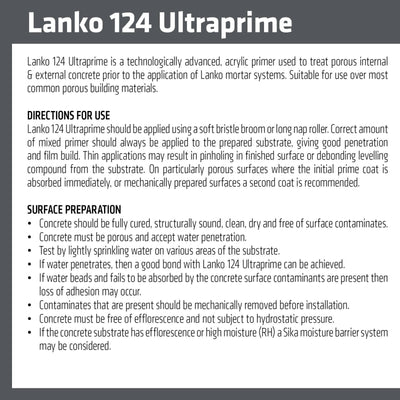 Lanko Surface Primer - 1L - Acrylic - High Bond Strength