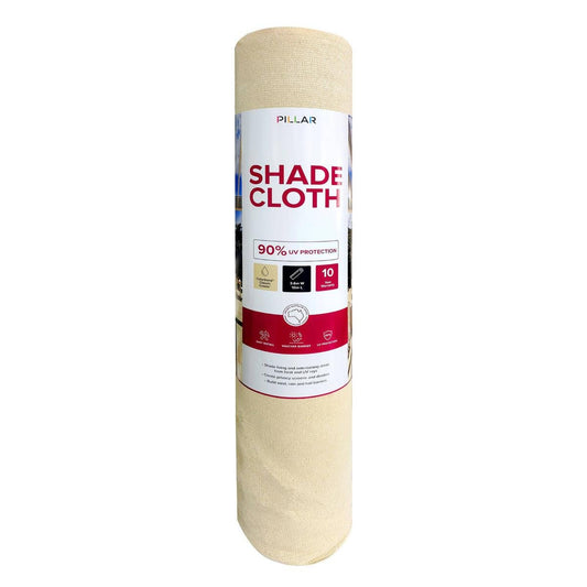 Pillar 3 Shade Cloth 66m x 10m Cream - 90% UV Protection - Durable Privacy Screen