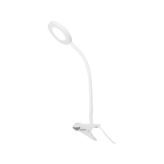 Verve Design White Dalton Clamp Lamp - 6W LED - 530 Lumens - 6500K - White