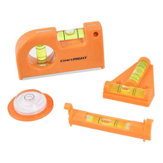 Craftright Mini Level Set - 4 Piece Compact Toolset - 85mm x 20mm x 130mm – view 2 - Auzzistore