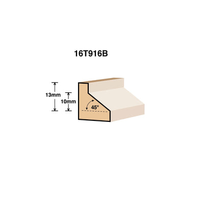 Ultra Router Bit - 45 Degree Chamfer - 6.4mm Shaft - Tungsten Carbide