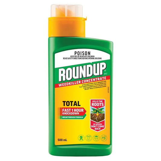 Roundup Total Weedkiller Concentrate 500ml - Liquid Herbicide - Fast Knockdown - Auzzistore