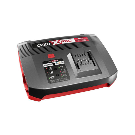 Ozito PXC 18V Ultra Fast 8A Charger - 220mm x 85mm x 220mm - Smart Charging