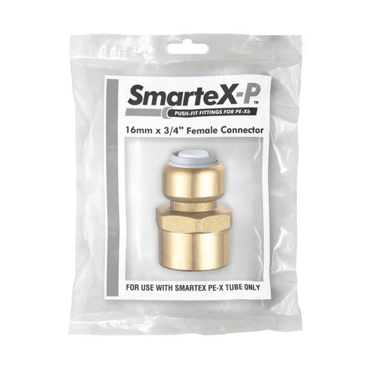 Smartex Pex Female Connector - 16 x 20mm - Lead Free Brass - Push-Fit – view 2 - Auzzistore