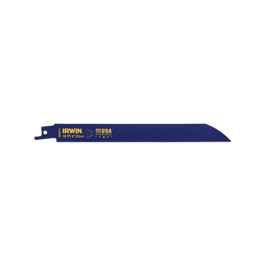 Irwin Bi Metal Reciprocating Saw Blade 5 Pack 8" 18tpi Black – view 2