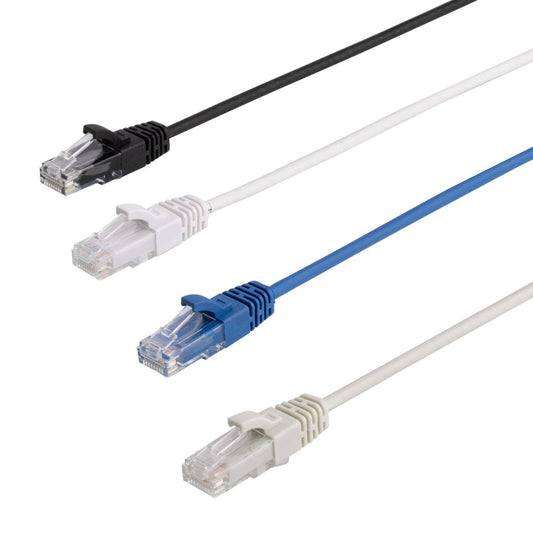 Antsig 15cm Ultra Thin Cat6A RJ45 Ethernet Cable 12 Pack - 10 Gigabit Speed - Blue