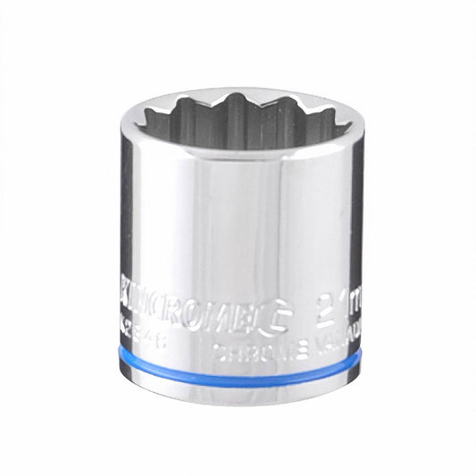 Kincrome Socket - 21mm - Chrome Vanadium Steel - Rust Resistant