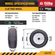 Easyroll Wheelbarrow Wheel - 6.5 x 8 - PU Foam/Steel - Puncture Proof
