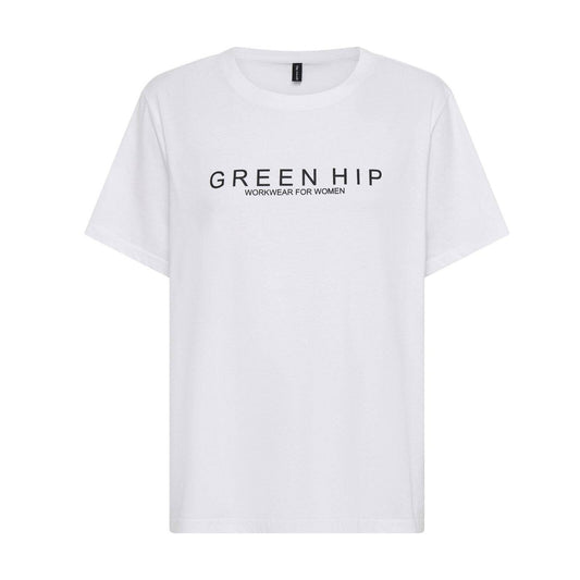 Green Hip Short Sleeve T Shirt 2XL - White - 100% Organic Cotton - Comfortable - Auzzistore