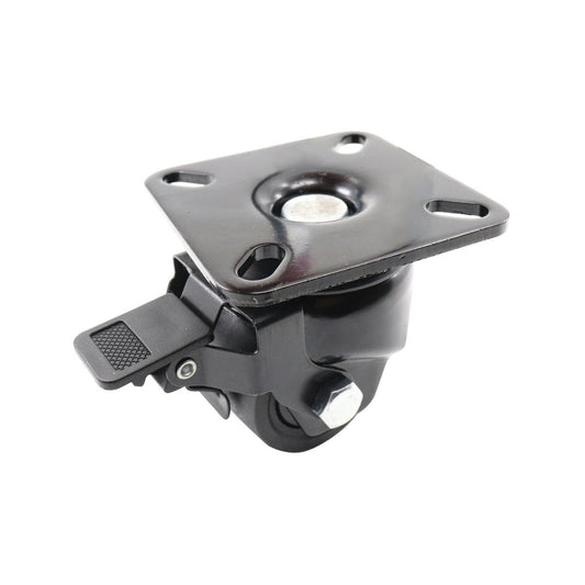 Easyroll 50mm Black Swivel Brake Castor Nylon 300kg Load Capacity