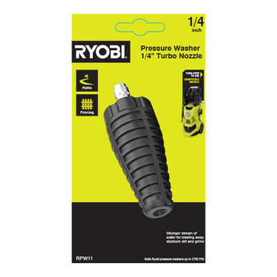 Ryobi Turbo Nozzle - Pressure Washer Attachment - ¼” Quick Connect - RPW11