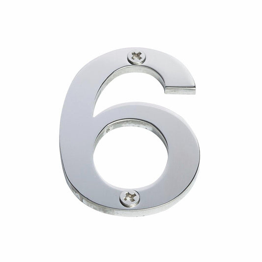 Sandleford Stainless Steel House Number 6 - 60mm Brushed Finish