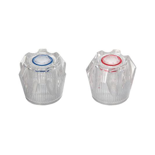 Shaw Mason Clear PVC Six Point Style Handles Pair - 59mm x 59mm - Durable