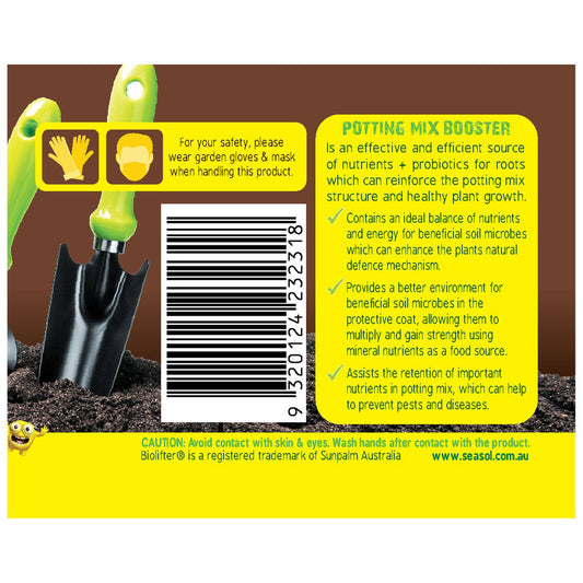 Seasol Potting Mix Booster 500g - Granular - 200L Treatment - Brown – view 2 - Auzzistore