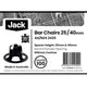 Jack Bar Chair 25-40mm Plastic 100 Pack Strong Durable Support