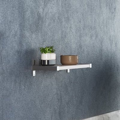 Flexi Storage Shelf Brackets - 190mm Brushed Aluminium - Easy Install