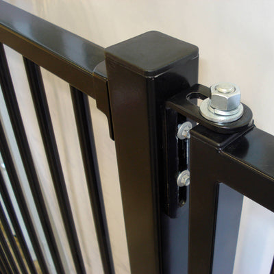 ProtectorAl Black Steel Gudgeon Hinge 38 x 25mm 2 Pack Durable Design
